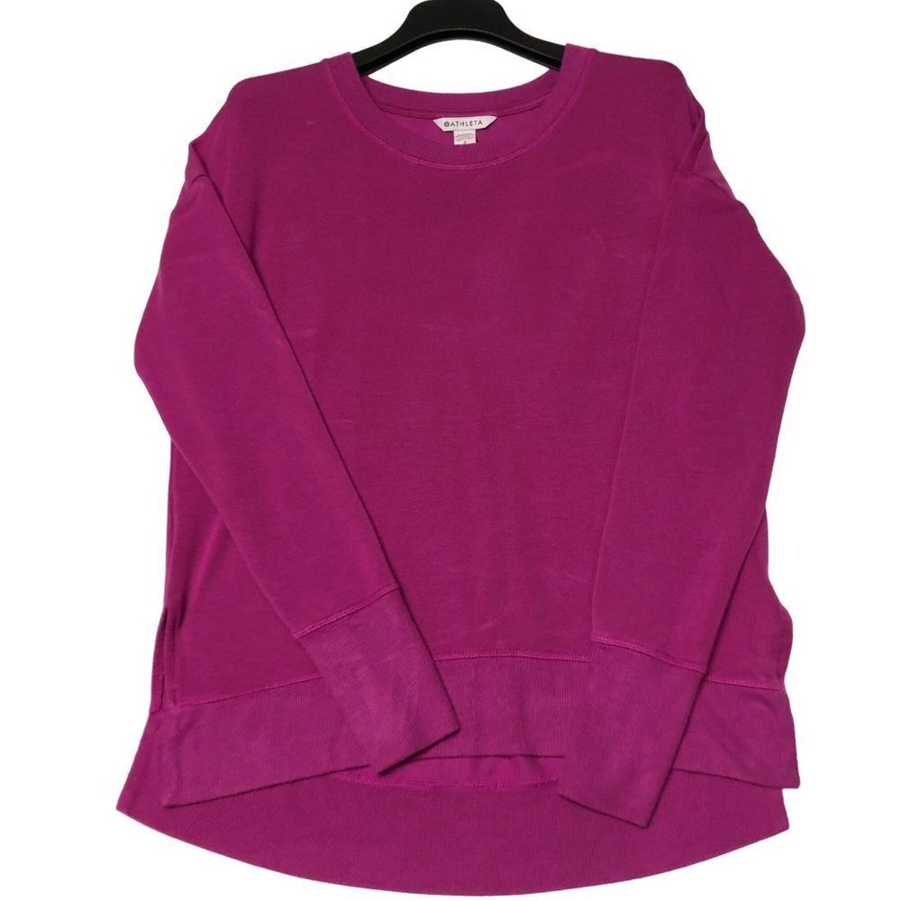ATHLETA SCOOP NECK LONG SLEEVE TOP SM